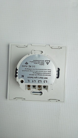 Intrerupator inteligent cu touch Rovo FN1C, Wi-Fi, fara nul, 1 canal, 10A, RF 433MHz, sticla securizata, Tuya, Life Smart, compatibil Amazon Alexa/Google Assistant, Alb [2]