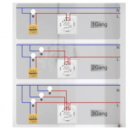 Intrerupator inteligent cu touch Rovo FN1C, Wi-Fi, fara nul, 1 canal, 10A, RF 433MHz, sticla securizata, Tuya, Life Smart, compatibil Amazon Alexa/Google Assistant, Alb [7]