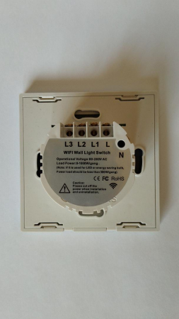 Intrerupator inteligent cu touch Rovo FN3C, Wi-Fi, fara nul, 3 canale, 10A, RF 433MHz [2]