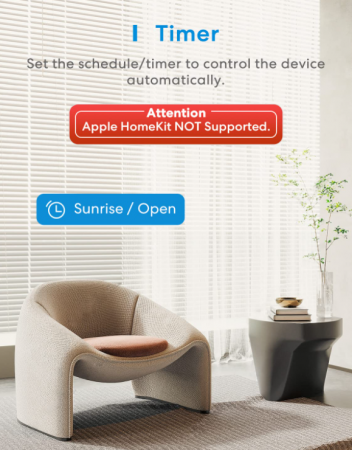 Întrerupător Meross pentru jaluzele, rulouri, cu WiFi, cu comandă vocală și telecomandă [6]