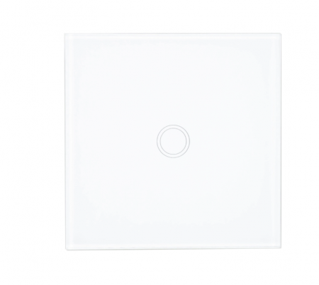 TOATE PRODUSELE - Intrerupator simplu cu touch PNI SH101 din sticla, alb cu LED indicator