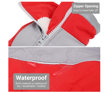 Jachetă impermeabilă pentru câini JULY'S SONG, căptușită cu lână [2]