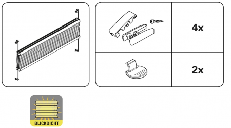 Jaluzea orizontala Wohnidee, opac, trandafir alb/roz, 60 x 130 cm [6]