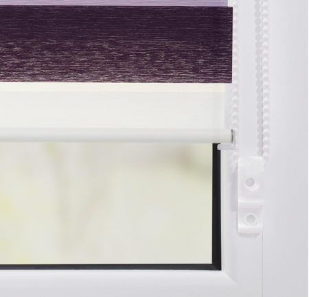 Jaluzea tip rulou de interior, violet-alb, 45 cm x 150 cm [4]