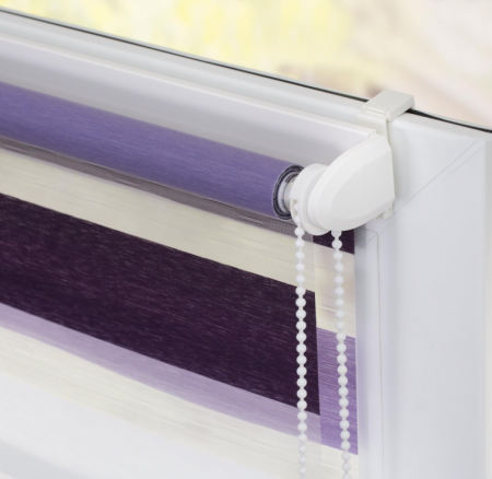 Jaluzea tip rulou de interior, violet-alb, 45 cm x 150 cm [5]