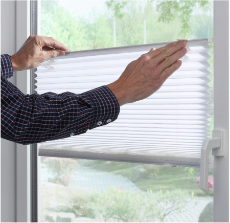 Jaluzele pliante opace Gardinia Plissé Solo cu ventuze, alb, 80 x 130 cm, 32921 [5]
