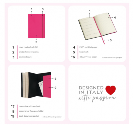 Jurnal Legami, 16 luni, septembrie 2023 până în decembrie 2024, 9,5 x 13,5 cm, culoare Holo fairy [5]