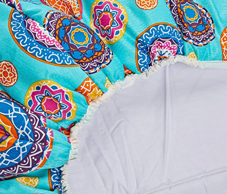 JVR Husă de plapumă ajustabilă, bumbac-poliester, violet, 245x105x4 cm [1]