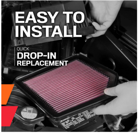 K&N Filtru de aer auto reutilizabil, curățat la fiecare 120.000 km, lavabil [4]