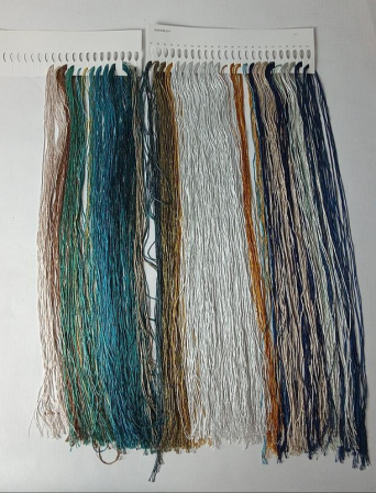 Kit de broderie KAMIERFA, DIY, fir de mătase Ginkgo, 50x50 cm [2]