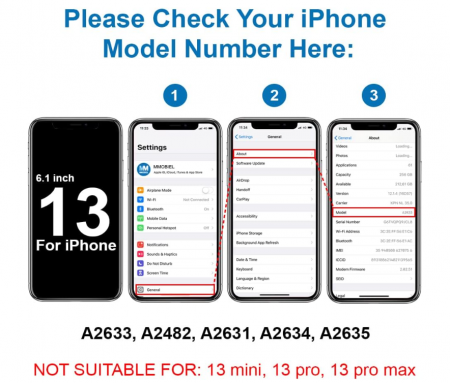 Kit de înlocuire display MMOBIEL pentru iPhone 13 cu accesorii [5]