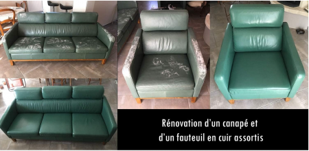 Kit de renovare piele și imitație de piele SOFOLK: pasta pentru reparare + vopsea + vopsea de protecție, 5-gri deschis [4]