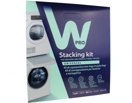 Accesorii si piese masini spalat rufe si uscatoare - Kit universal de suprapunere masina de spalat / uscator, SKS101, WPRO 484000008436