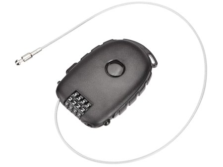 Lacăt cu cablu retractabil Amazon Basics, 4 cifre, negru [5]