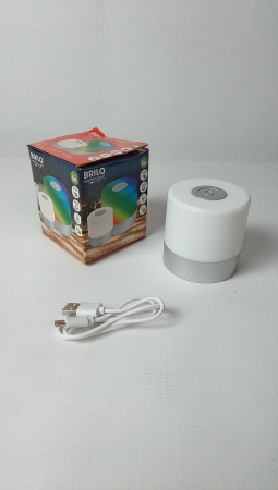 Lampă de masă LED fără fir cu touch BRILONER, RGB+W, 7 x 7 cm [1]