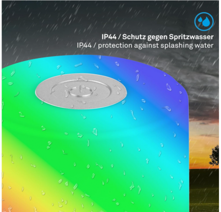 Lampă de masă LED fără fir cu touch BRILONER, RGB+W, 7 x 7 cm [3]