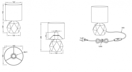Lampa de masa RL LIVE YOUR LIGHT Pike R50831087, din ceramica, E14, gri [5]