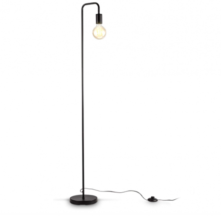 Casa, Gradina & Bricolaj - Lampă de podea B.K.Licht curbată retro, Înălțime 140 cm, E27, negru