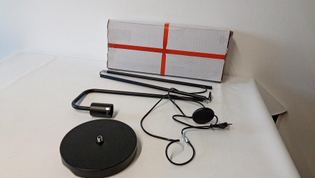 Lampă de podea B.K.Licht curbată retro, Înălțime 140 cm, E27, negru [2]