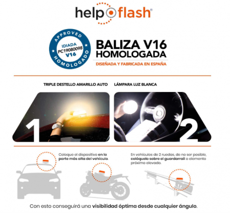 Lampa LED de urgenta Help Flash V16, Omologat [3]