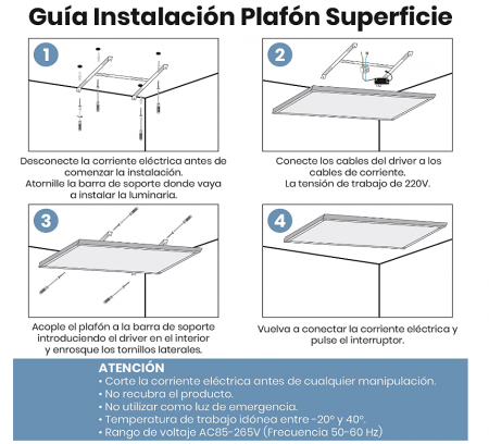 LED ATOMANT Panou LED, 120 x 30 cm, 48 W, alb rece [6]