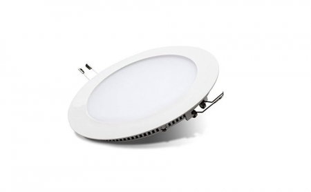 Casa, Gradina & Bricolaj - LED rotund încastrat în tavan cu panou plat în jos Long Life Lamp Company, 18W, alb rece, 6500K