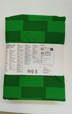 Lenjerie de pat pentru copii BLASKATA, husa pilota 150x200 + fata perna 50x80, verde [2]