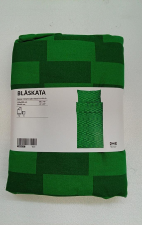 Lenjerie de pat pentru copii BLASKATA, husa pilota 150x200 + fata perna 50x80, verde [1]
