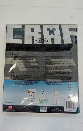 Lenjerie de pat pentru copii, husa pilota 155x200 + fata perna 50x80, model Minecraft [2]