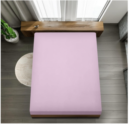 Lenjerie de pat Utopia, Cearceaf de pat 90 x 200 cm, roz [2]