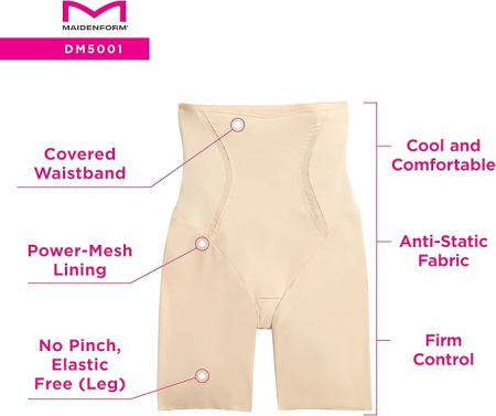 Lenjerie modelatoare cu talie inalta pentru femei Maidenform Firm Foundations, bej, L [4]