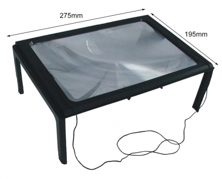 Lupă de birou cu lumina FLEAGE, Dimensiune A4 [6]