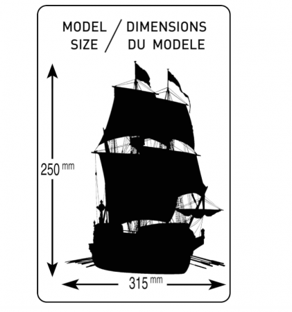 Macheta Heller HEL80831 Galion, Scara 1:200, 250x315mm [3]