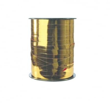 Decoratiuni - Maildor - Panglică satinată metalizată, 250 m x 7 mm, culoare aurie