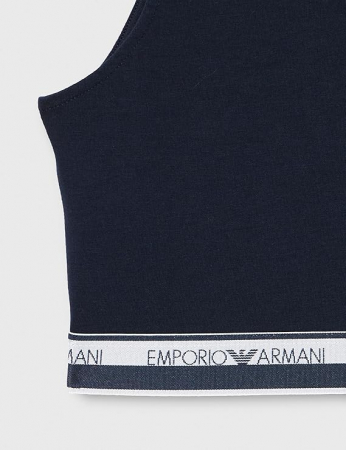 Maiou crop top pentru femei Emporio Armani Iconic Stretch Cotton, bleumarin, XL [5]