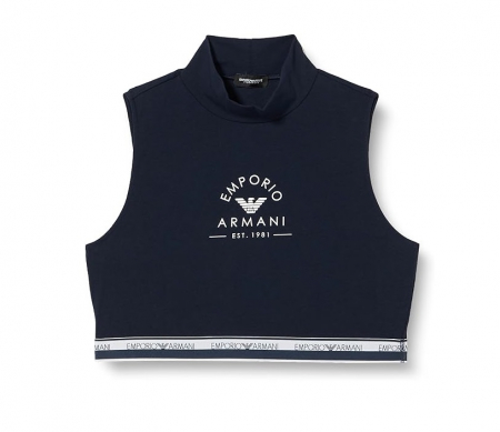 TOATE PRODUSELE - Maiou crop top pentru femei Emporio Armani Iconic Stretch Cotton, bleumarin, XL