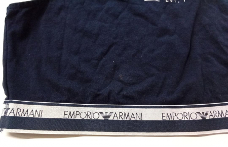 Maiou crop top pentru femei Emporio Armani Iconic Stretch Cotton, bleumarin, XL [2]