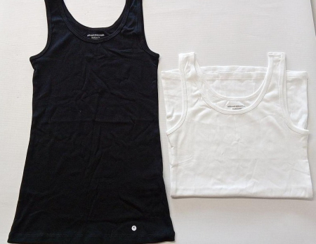 Maiou pentru femei Amazon Essentials, Pachet de 2, Alb si Negru, Marimea XS [1]