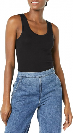 Maiou pentru femei Amazon Essentials, Pachet de 2, Alb si Negru, Marimea XS [3]