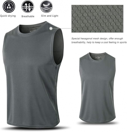 Maiou sport pentru barbati MEETYOO, gri, M [3]