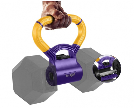 Accesorii Fitness - Mâner reglabil Yes4All pentru a transforma ganterele în Kettlebell