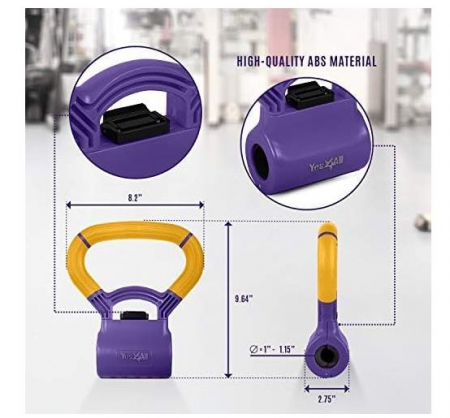 Mâner reglabil Yes4All pentru a transforma ganterele în Kettlebell [5]