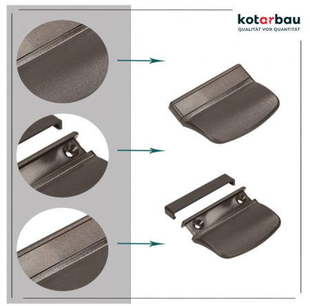 Maner usa balcon plastic KOTARBAU 5907465905091, maro inchis [2]