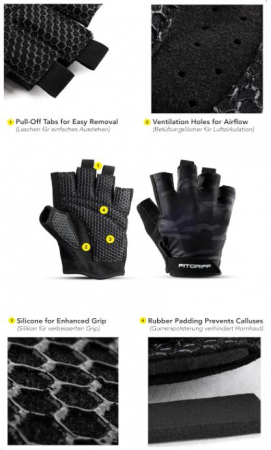 Mănuși de antrenament Fitgriff, unisex, pentru sală, marime 7 [4]