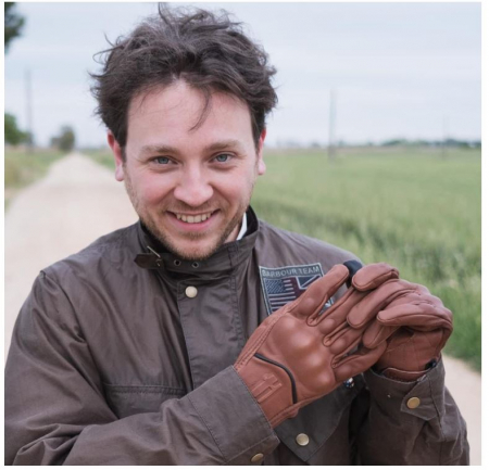 Manusi pentru motociclete Harssidanzar GM028E din piele de capra, XL [1]