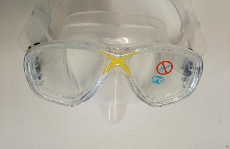 Masca de scufundari Cressi Marea Mask pentru adulti, Transparent/Galben [1]