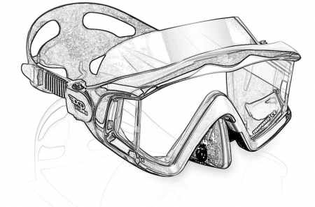 Mască de scufundări pentru adulți Pano 3 EXP VISION, anti-aburire [7]