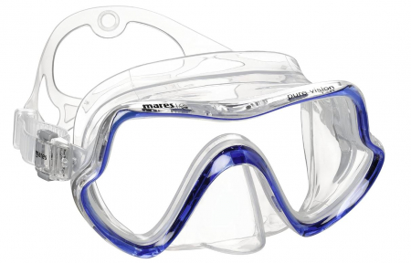 Sporturi acvatice - Mască de snorkeling  Mares Aquazone Pure Vision, pentru adulți, Unisex, Albastru, transparent