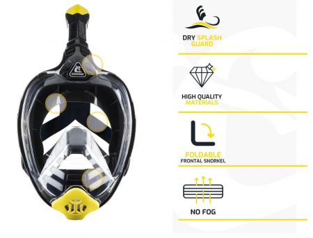 Masca snorkeling CRESSI Bali pe toată fața, lentilă anti-aburire [4]