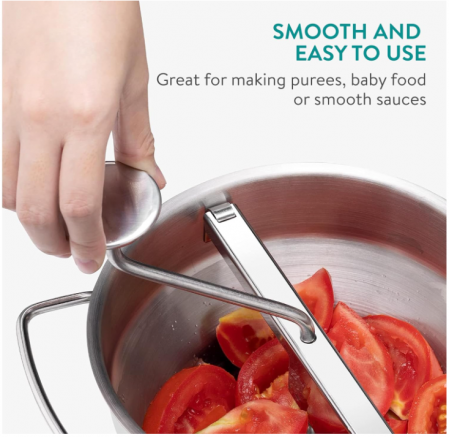 Masina de pasat/macinat, Moara rotativa Navaris din otel inoxidabil cu 3 discuri, 20 cm diametru [4]